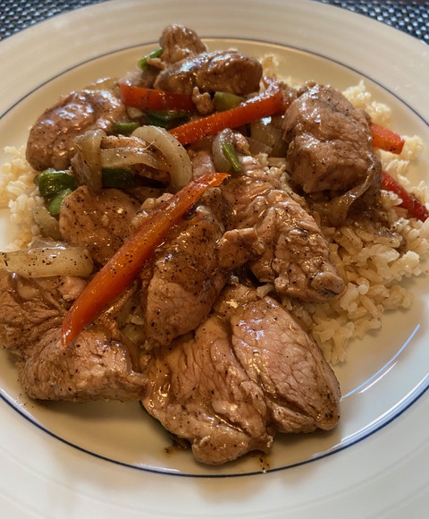 Stir Fried Pork Tenderloin with Black Pepper - Fueled By Flavor